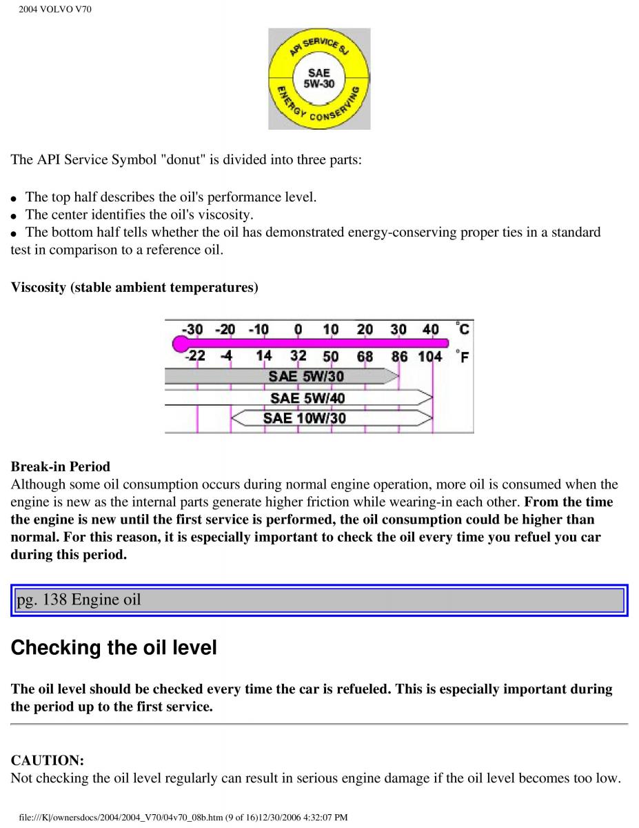 manual  Volvo V70 II 2 owners manual / page 201