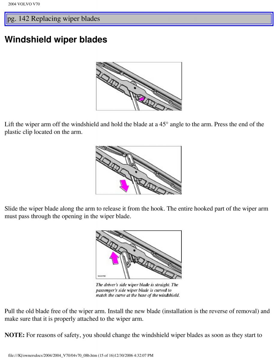 Volvo V70 II 2 owners manual / page 207