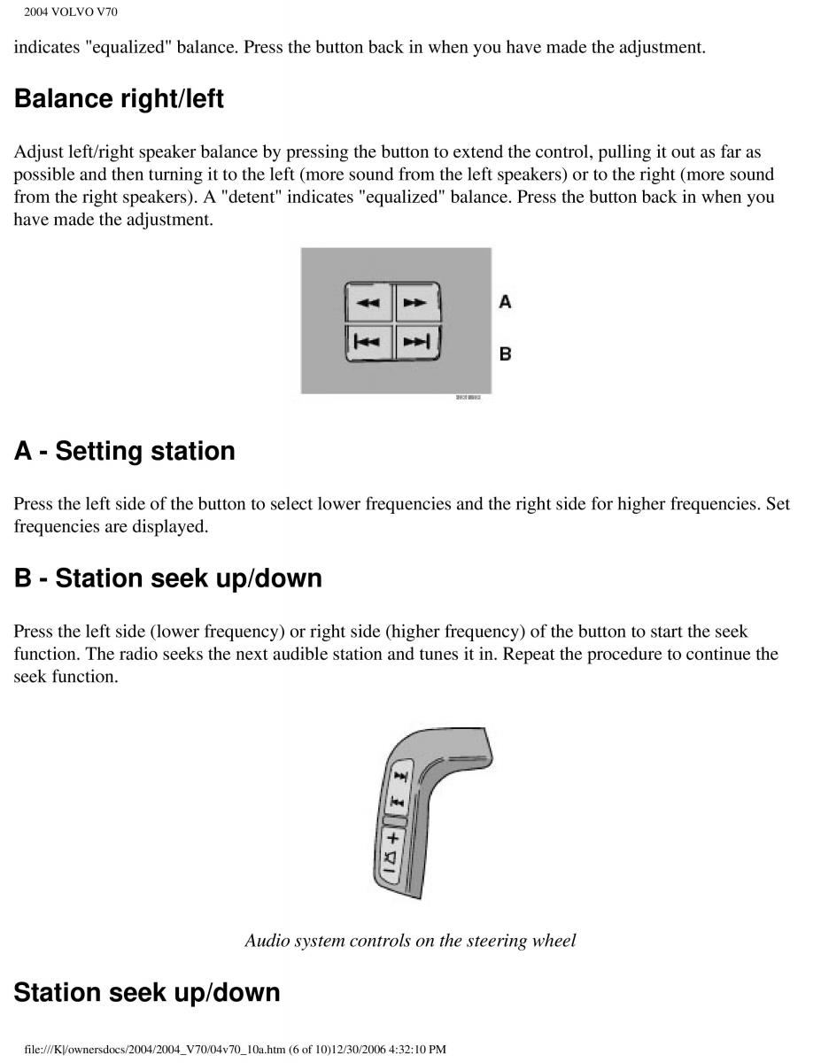 manual  Volvo V70 II 2 owners manual / page 226