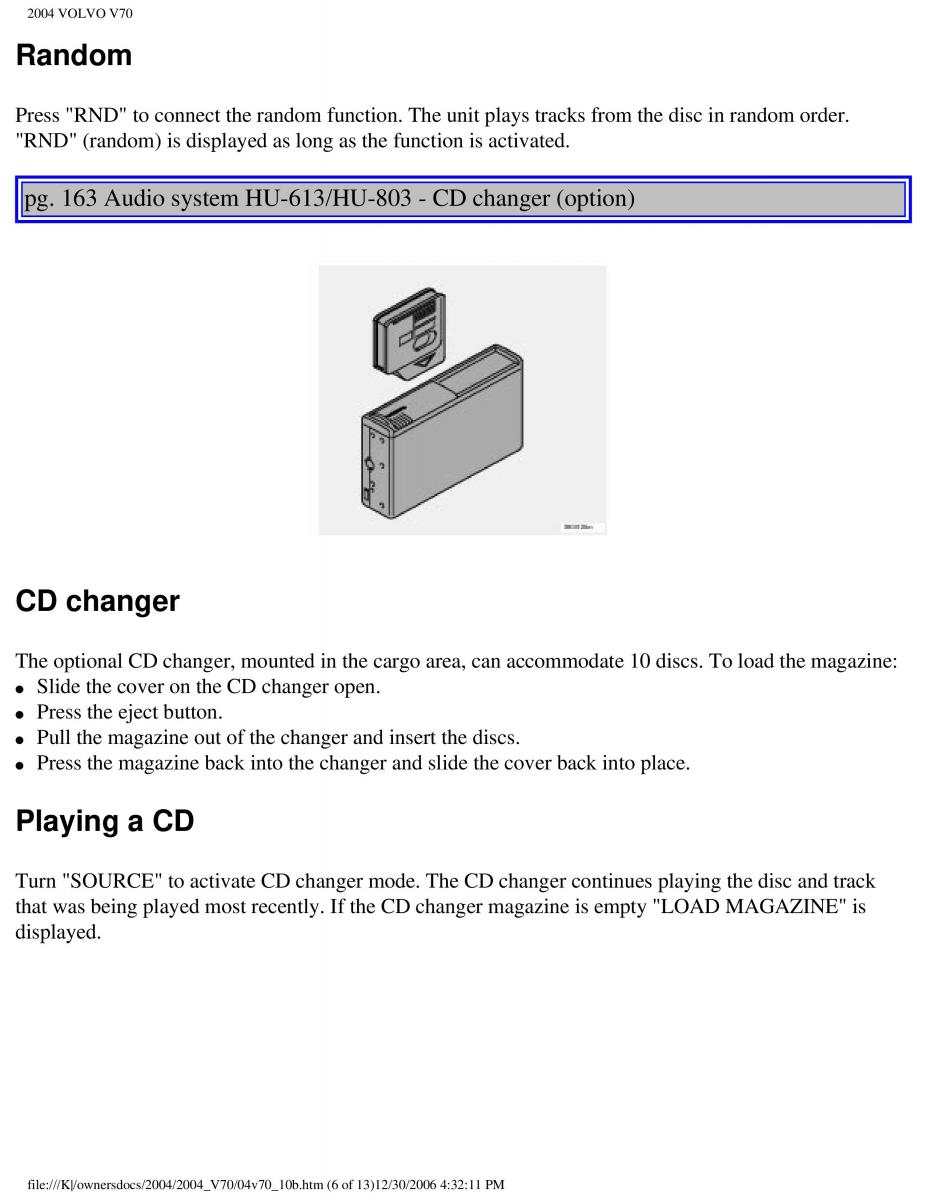 manual  Volvo V70 II 2 owners manual / page 236