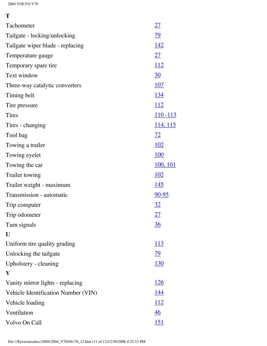 Volvo V70 II 2 owners manual / page 259