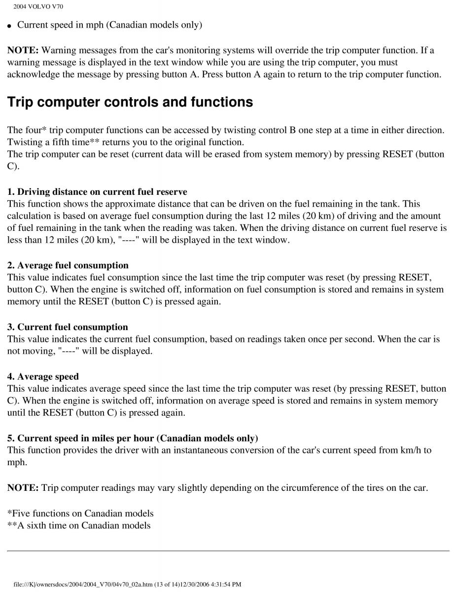 manual  Volvo V70 II 2 owners manual / page 51