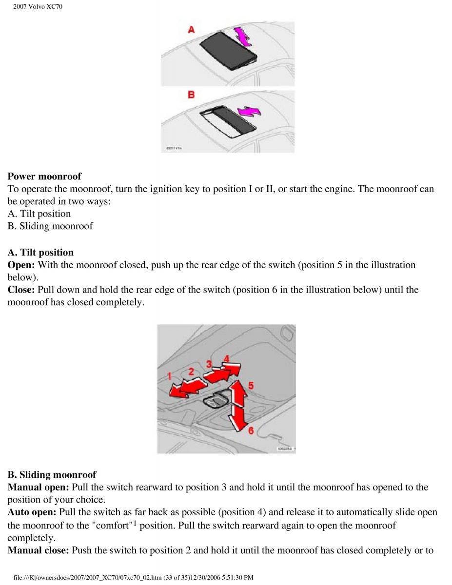 Volvo XC70 Cross Country 2007 owners manual / page 77