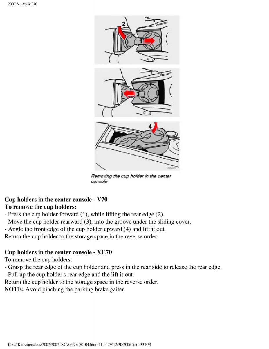 Volvo XC70 Cross Country 2007 owners manual / page 101