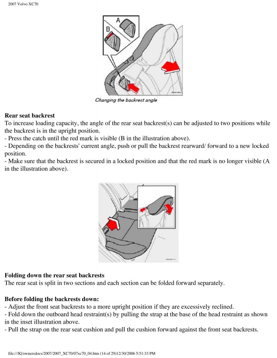 Volvo XC70 Cross Country 2007 owners manual / page 104