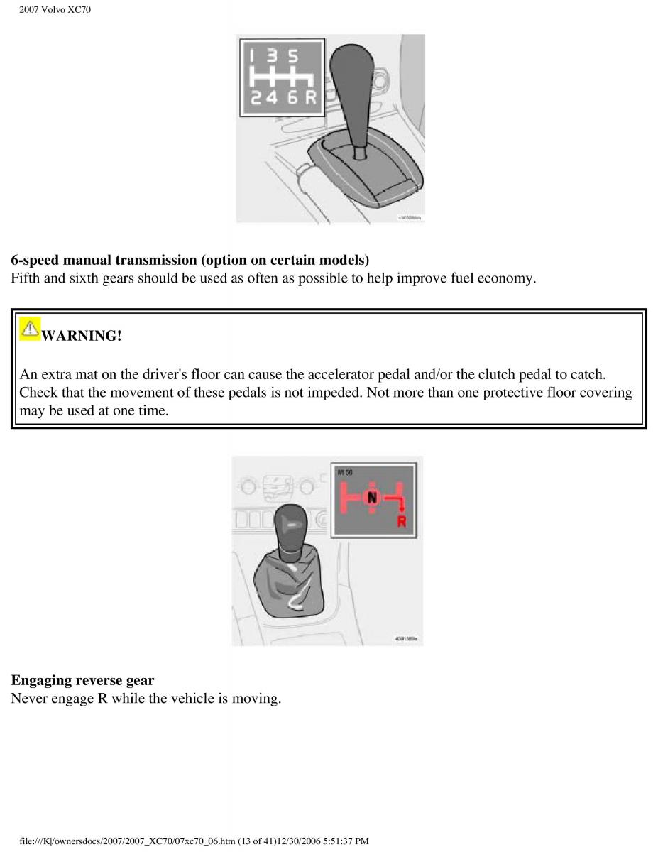 Volvo XC70 Cross Country 2007 owners manual / page 144