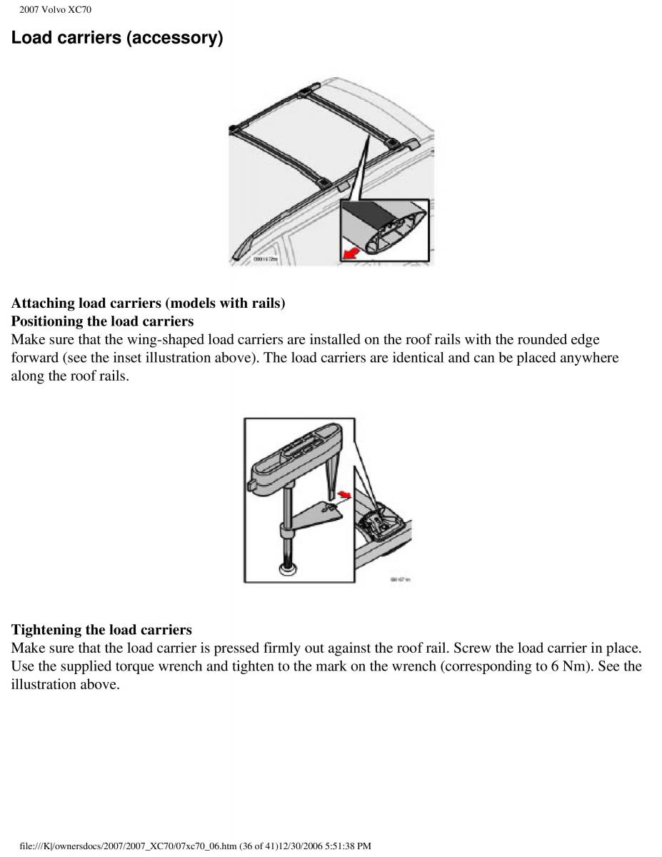 Volvo XC70 Cross Country 2007 owners manual / page 167