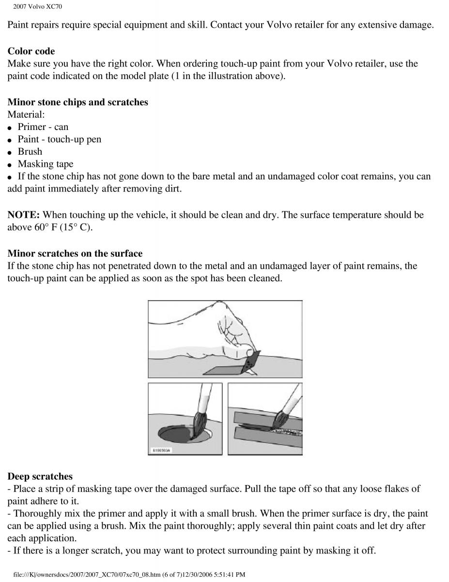 Volvo XC70 Cross Country 2007 owners manual / page 202