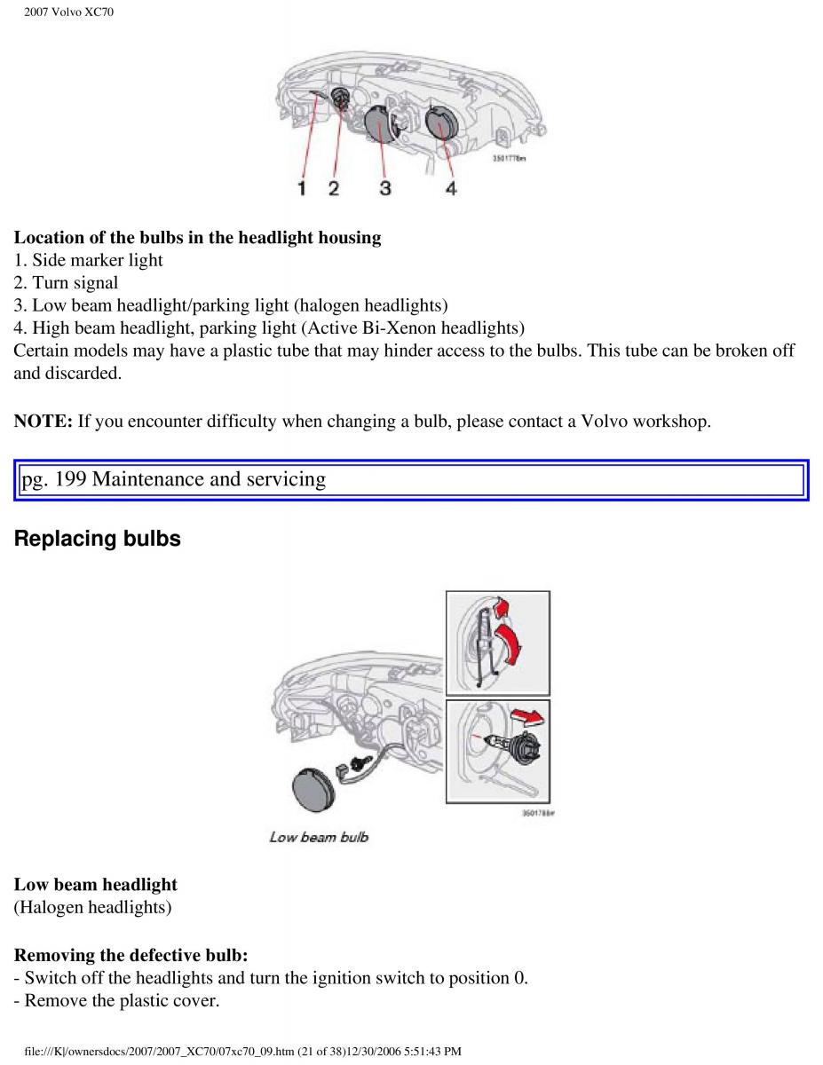 Volvo XC70 Cross Country 2007 owners manual / page 224