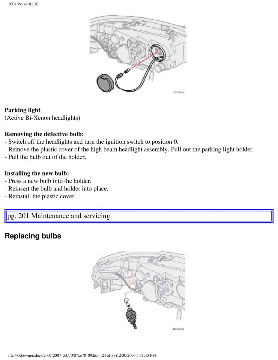 Volvo XC70 Cross Country 2007 owners manual / page 227