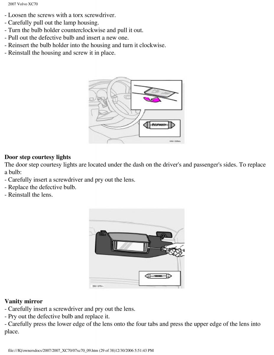 Volvo XC70 Cross Country 2007 owners manual / page 232