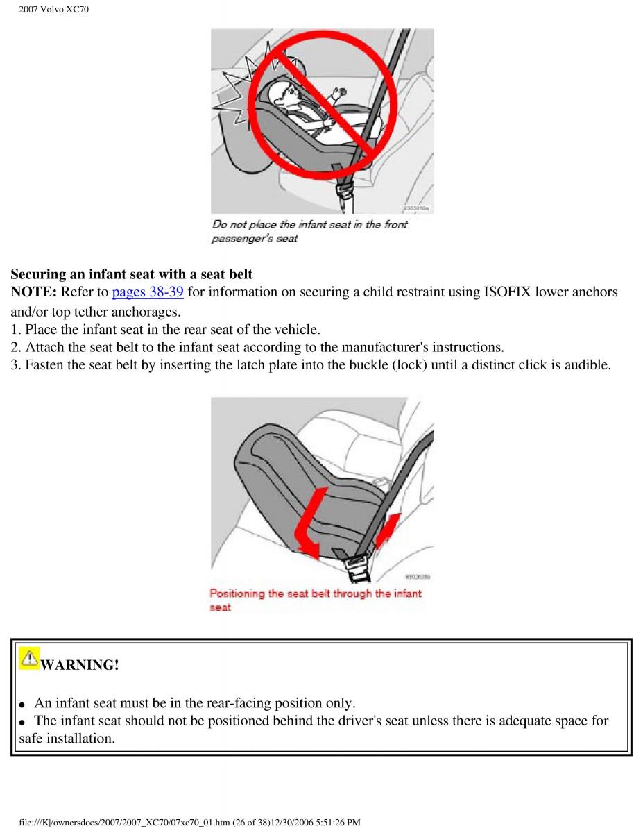 Volvo XC70 Cross Country 2007 owners manual / page 32