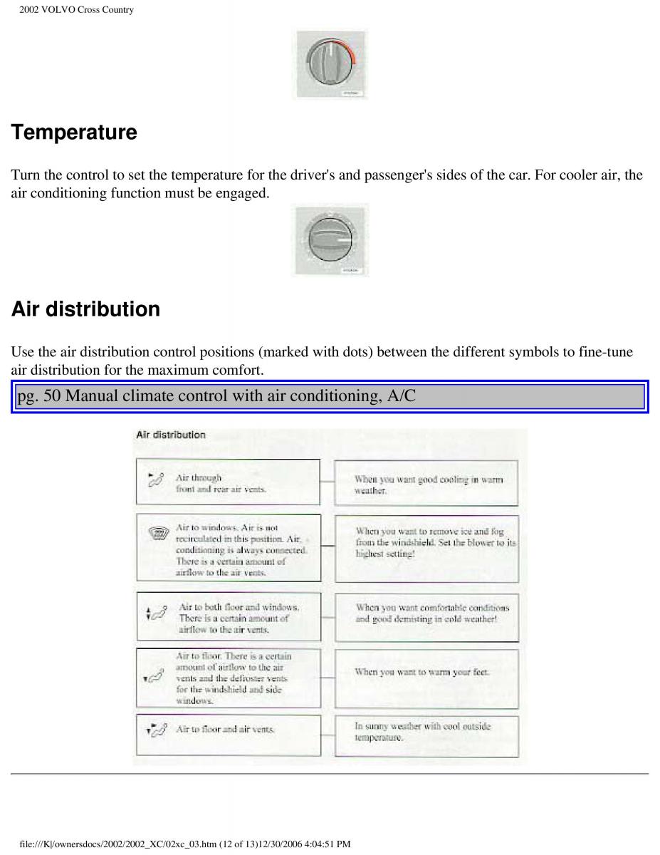 Volvo XC70 Cross Country owners manual / page 77