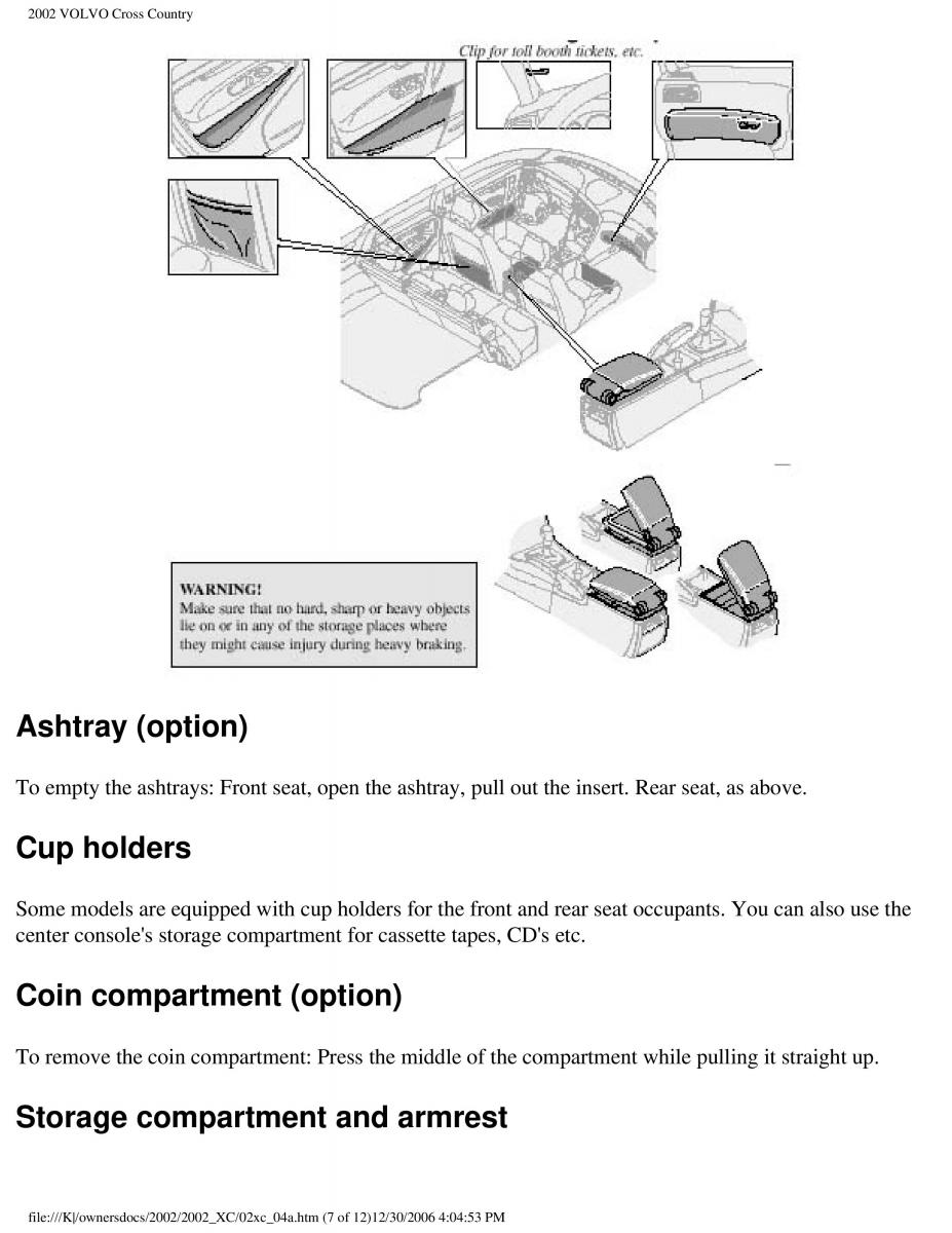 Volvo XC70 Cross Country owners manual / page 85