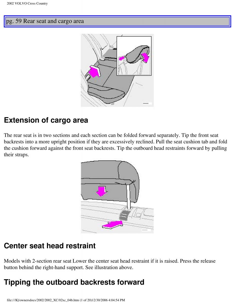 Volvo XC70 Cross Country owners manual / page 91