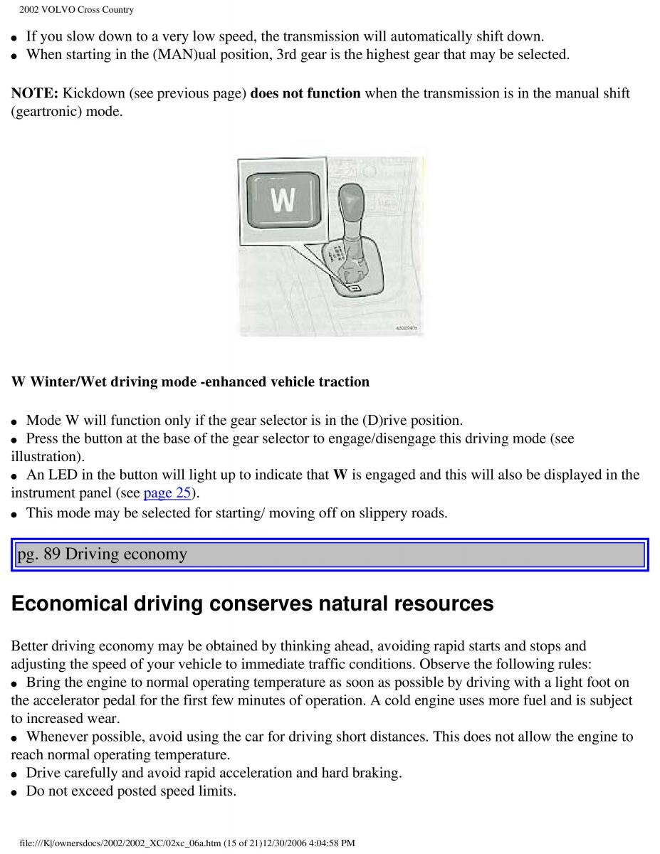 Volvo XC70 Cross Country owners manual / page 135