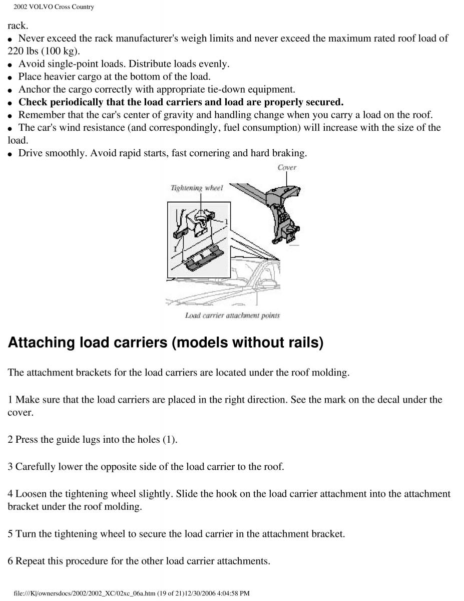 Volvo XC70 Cross Country owners manual / page 139