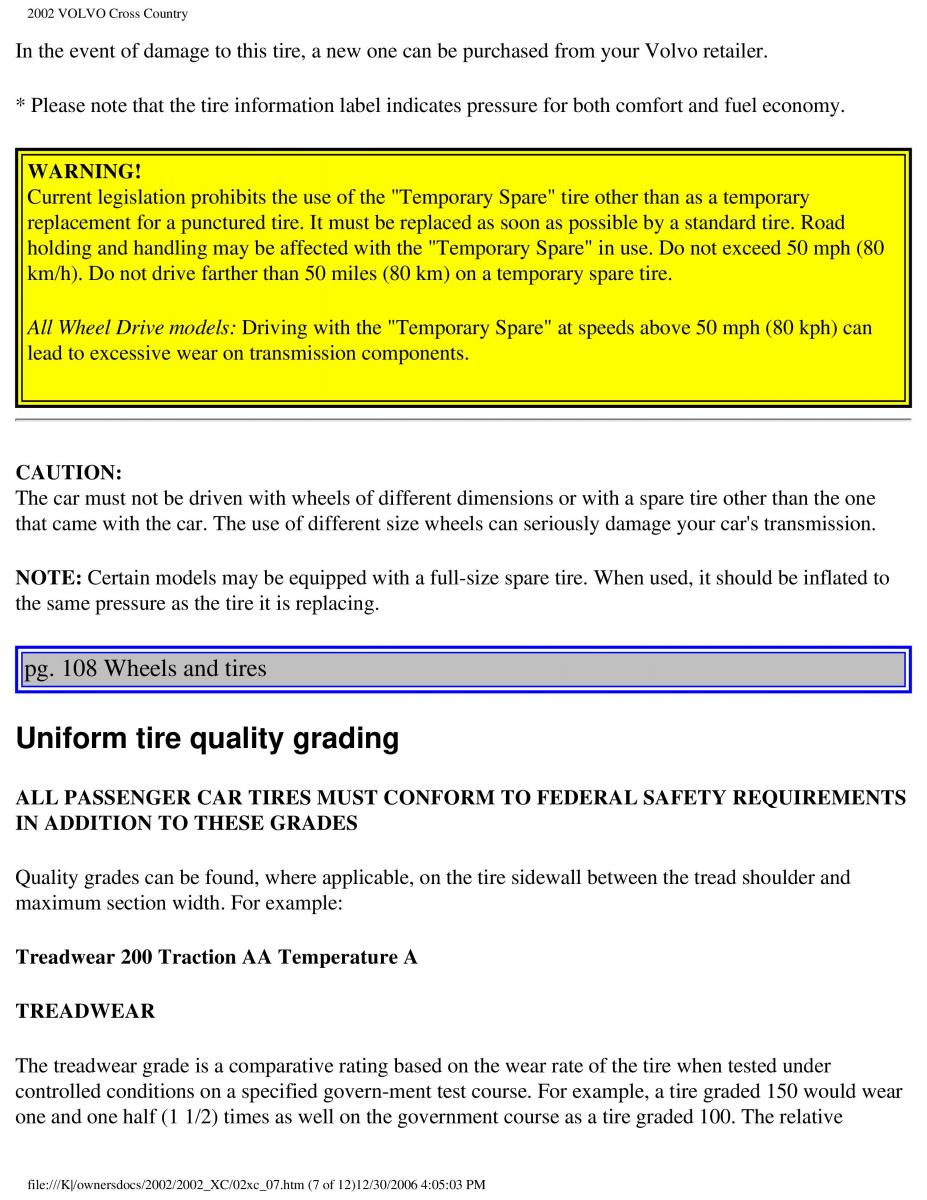 Volvo XC70 Cross Country owners manual / page 159