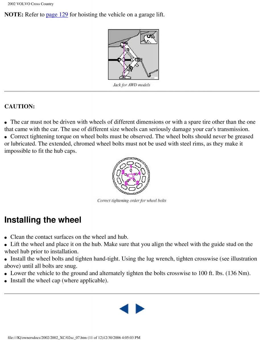 Volvo XC70 Cross Country owners manual / page 163