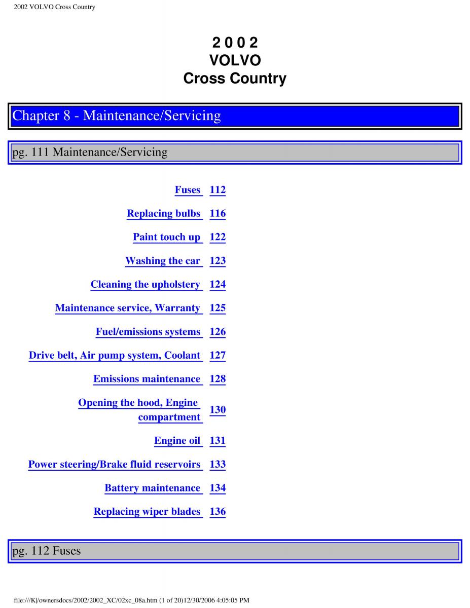 Volvo XC70 Cross Country owners manual / page 165