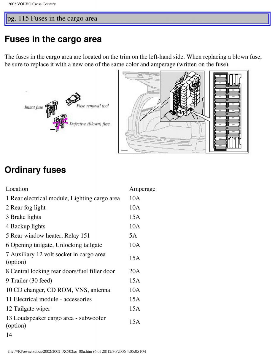 Volvo XC70 Cross Country owners manual / page 170