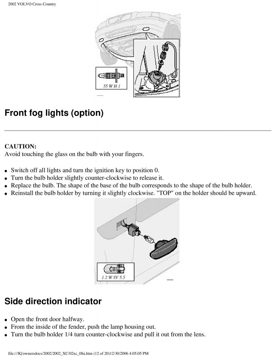 Volvo XC70 Cross Country owners manual / page 176