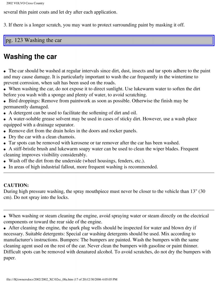 Volvo XC70 Cross Country owners manual / page 181