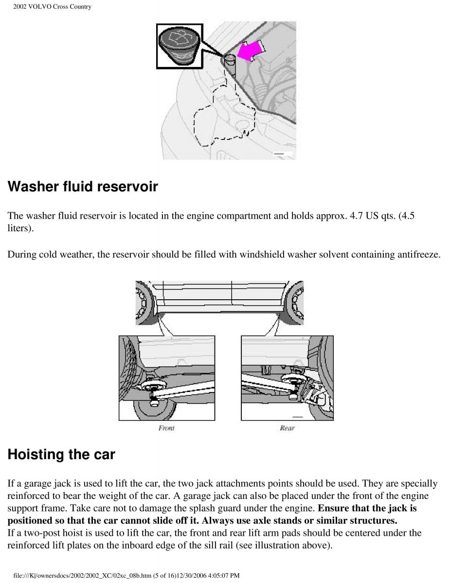 Volvo XC70 Cross Country owners manual / page 189