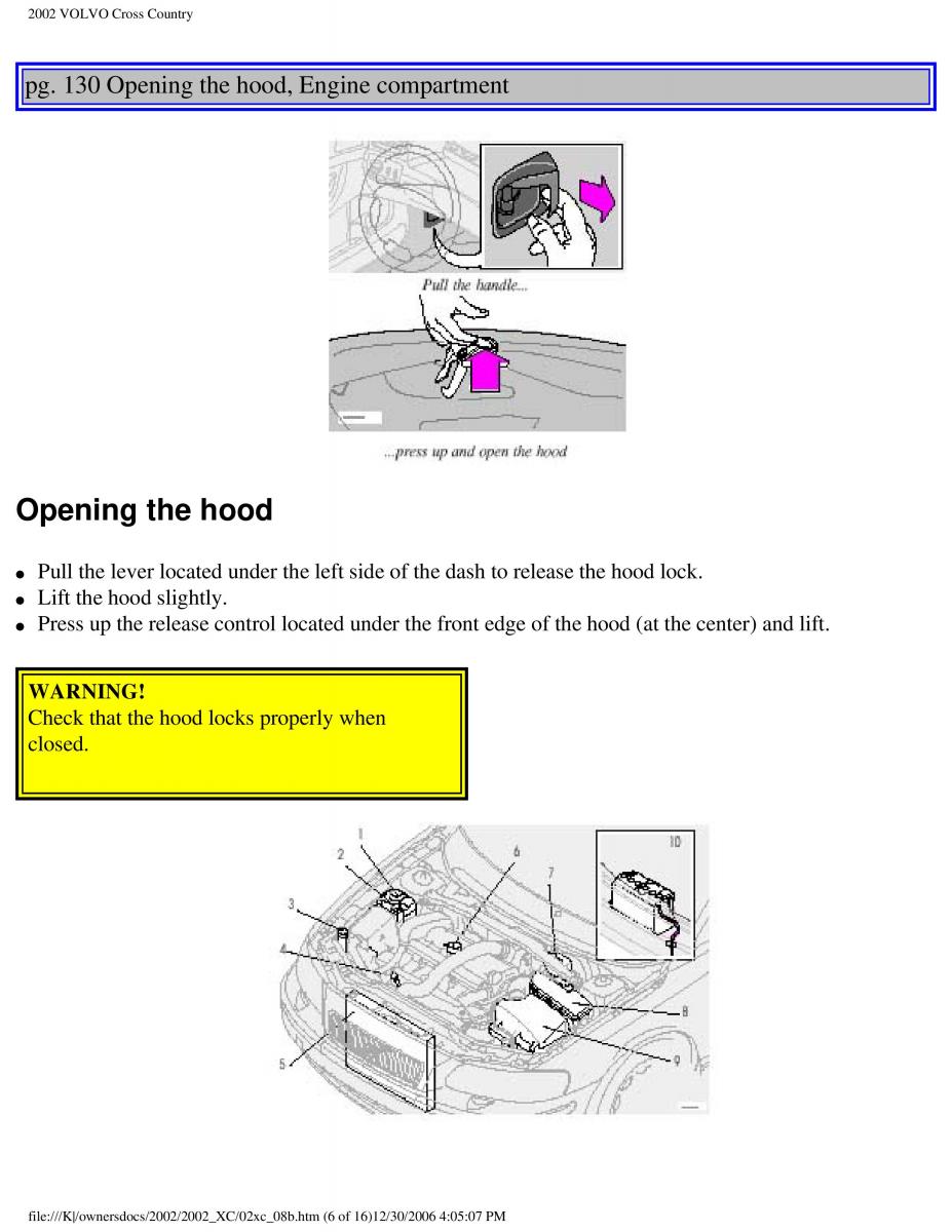 Volvo XC70 Cross Country owners manual / page 190