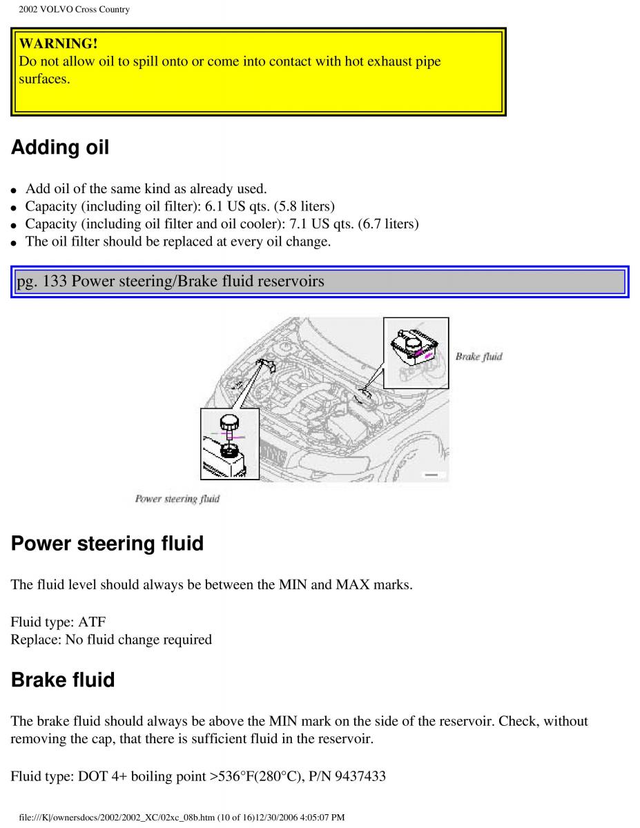 Volvo XC70 Cross Country owners manual / page 194