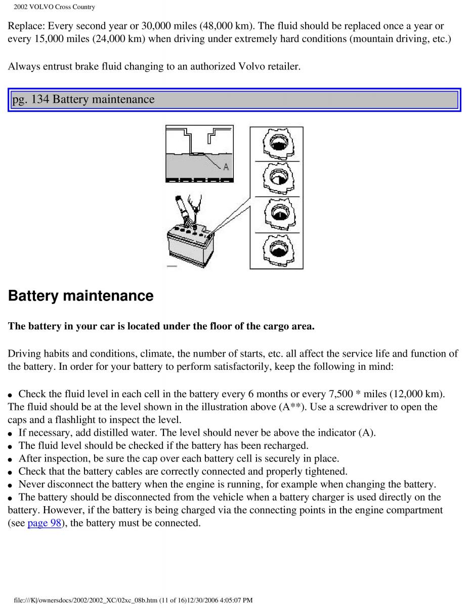 Volvo XC70 Cross Country owners manual / page 195