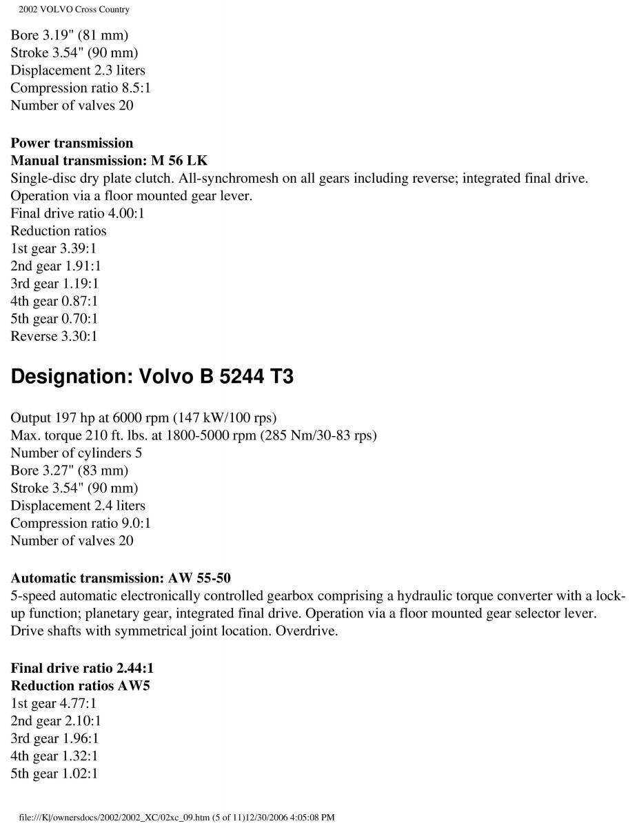 Volvo XC70 Cross Country owners manual / page 205