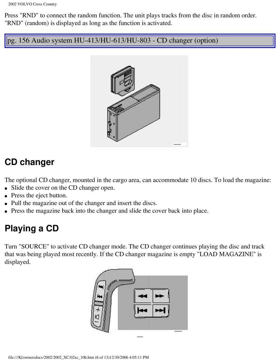 Volvo XC70 Cross Country owners manual / page 228