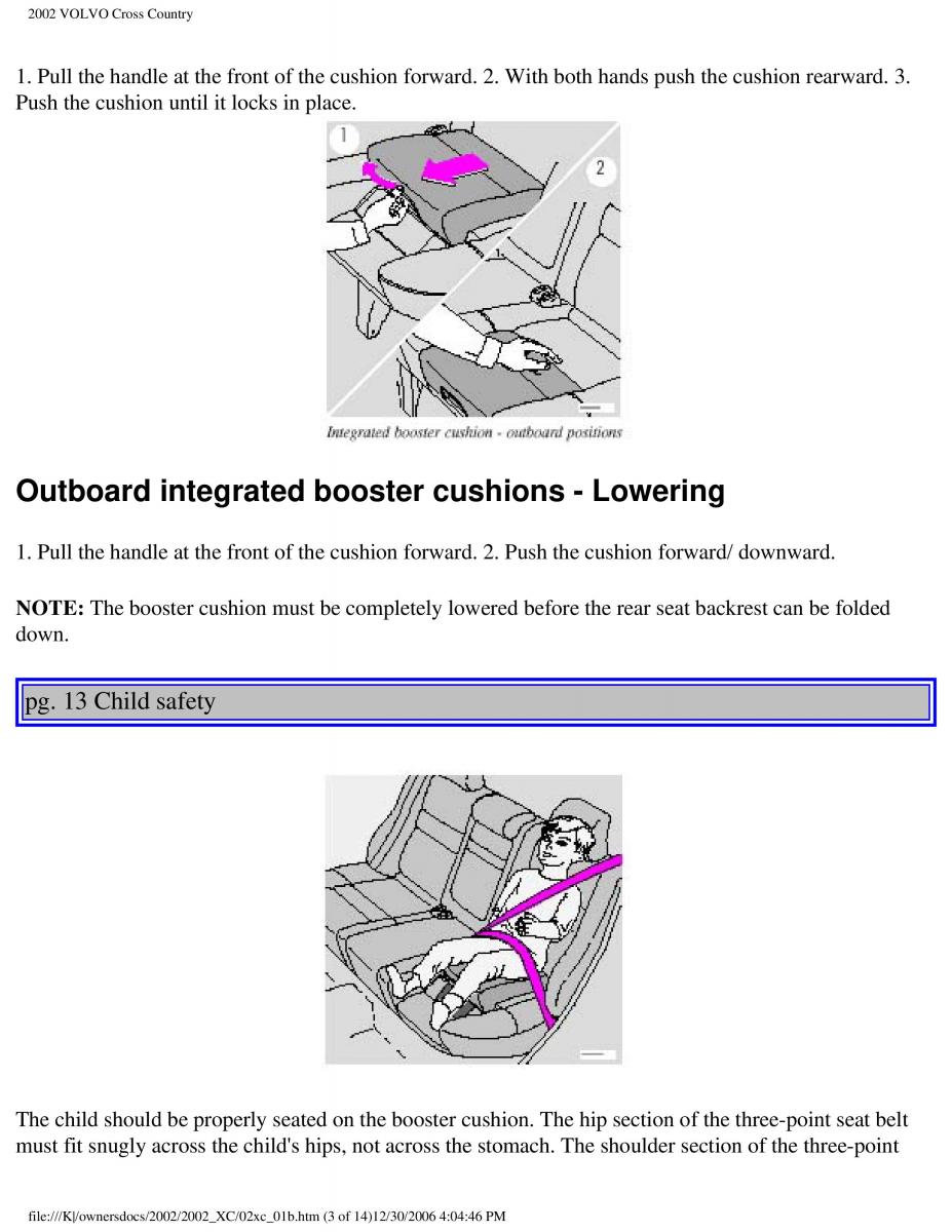 Volvo XC70 Cross Country owners manual / page 24