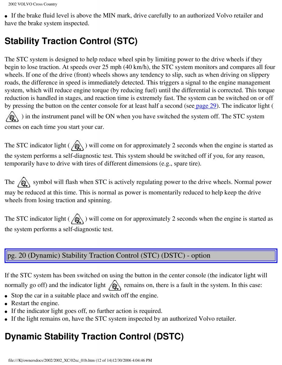 Volvo XC70 Cross Country owners manual / page 33