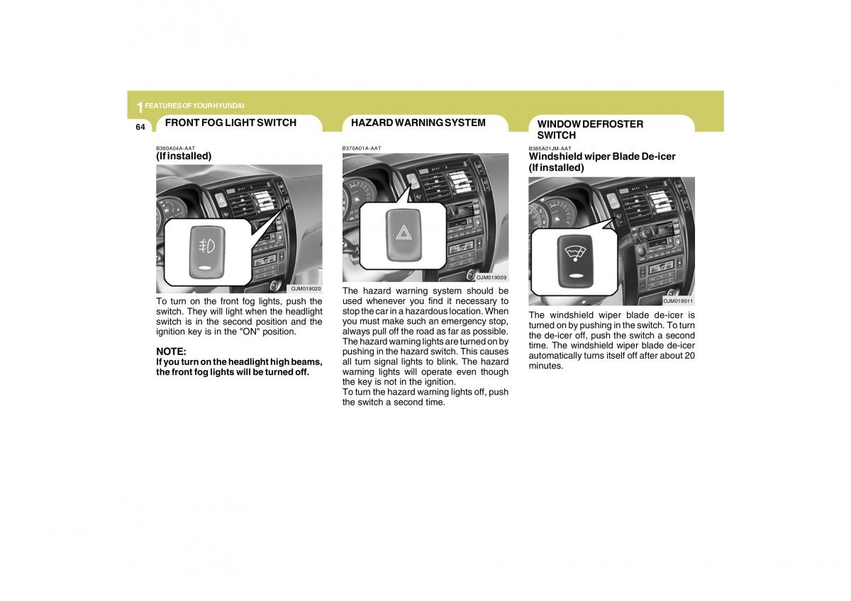 Hyundai Tucson I 1 owners manual / page 75