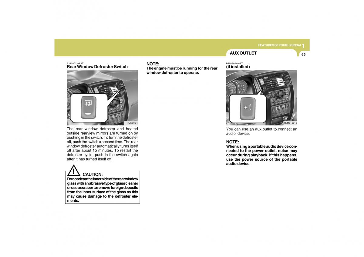 Hyundai Tucson I 1 owners manual / page 76