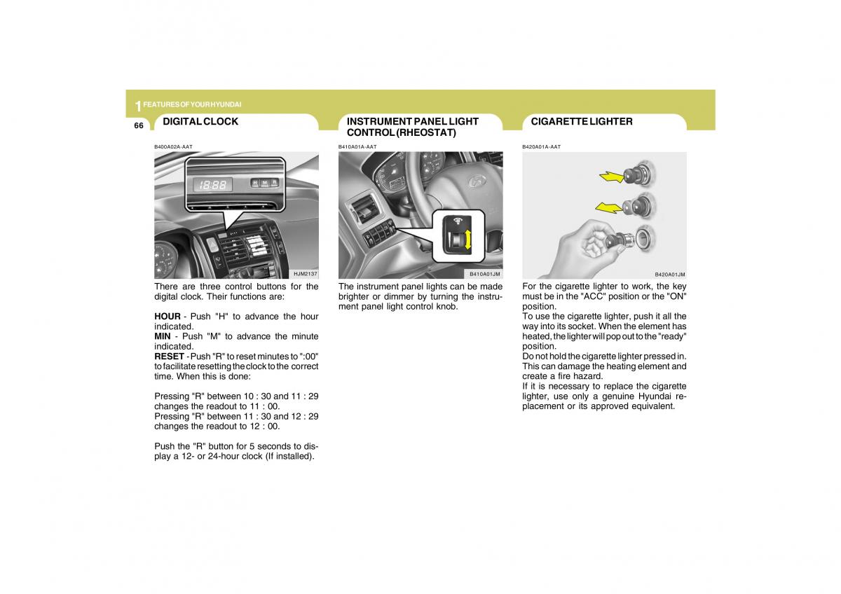 Hyundai Tucson I 1 owners manual / page 77