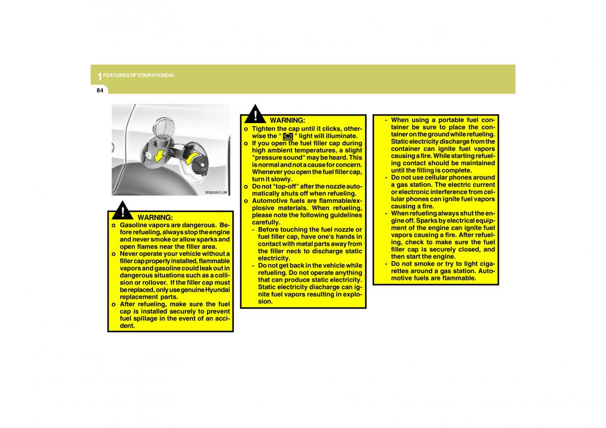 Hyundai Tucson I 1 owners manual / page 95