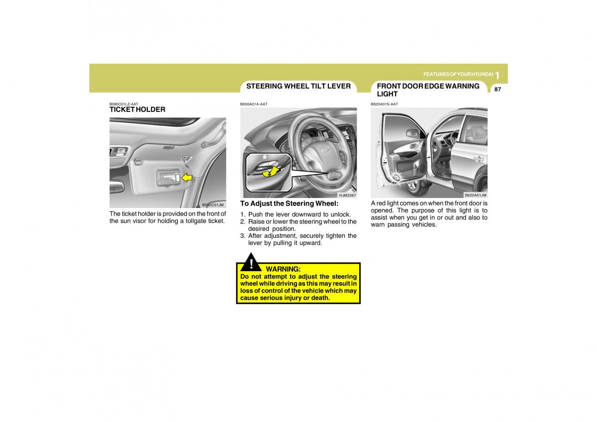 Hyundai Tucson I 1 owners manual / page 98