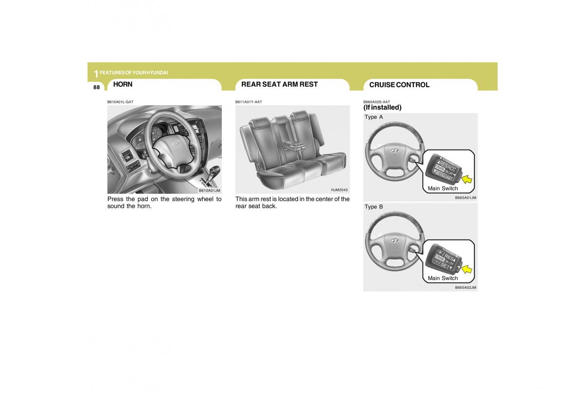 Hyundai Tucson I 1 owners manual / page 99