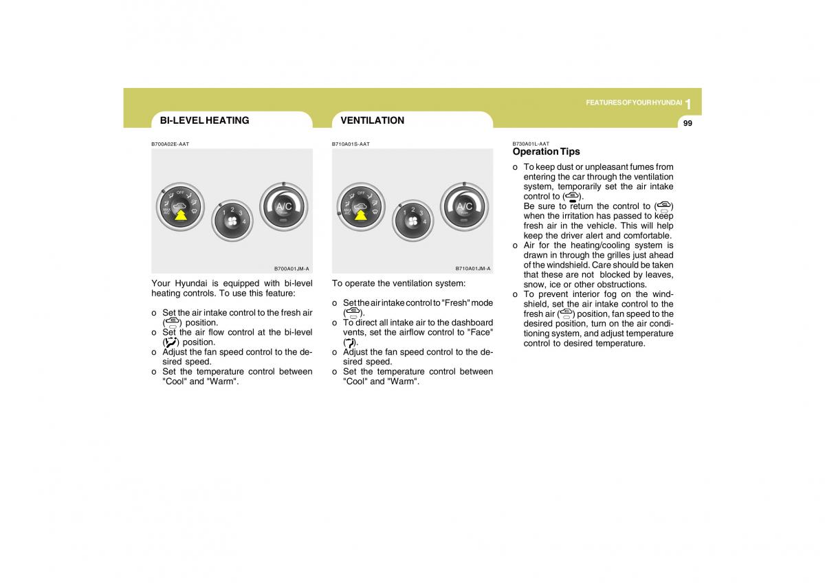 Hyundai Tucson I 1 owners manual / page 110