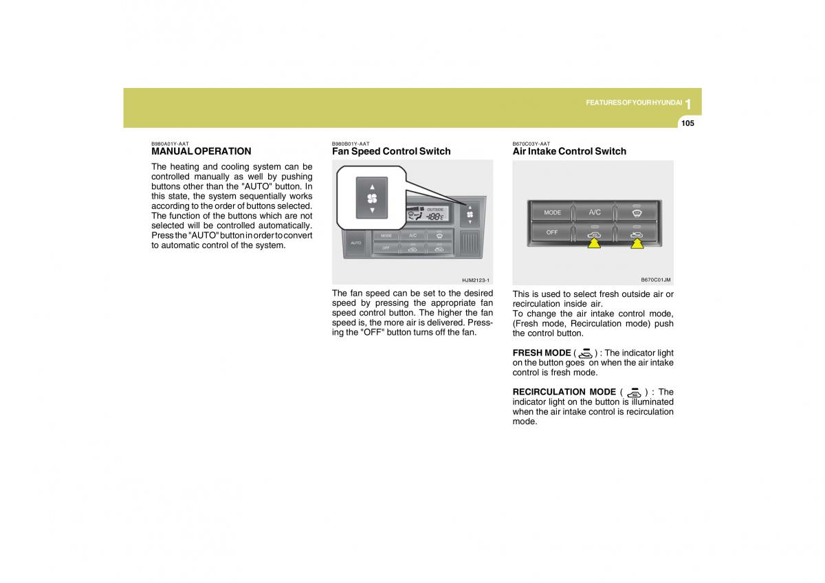 Hyundai Tucson I 1 owners manual / page 116