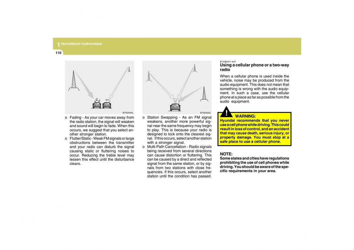 Hyundai Tucson I 1 owners manual / page 121