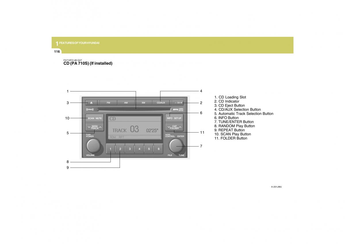 Hyundai Tucson I 1 owners manual / page 127