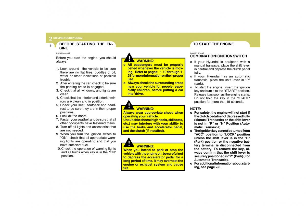 Hyundai Tucson I 1 owners manual / page 139