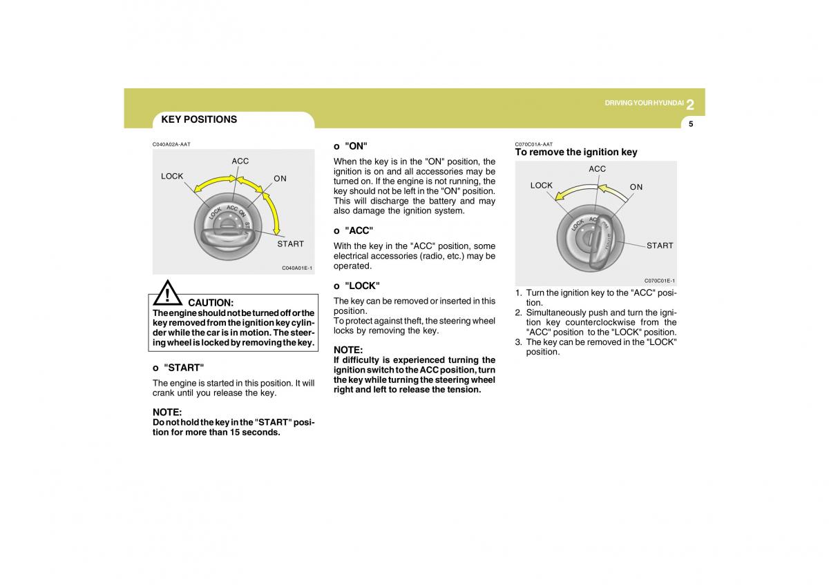 Hyundai Tucson I 1 owners manual / page 140