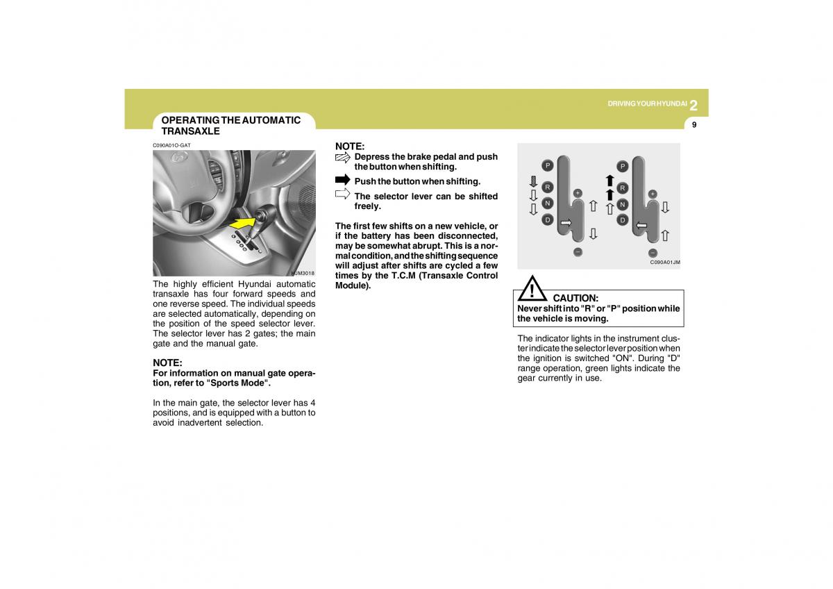 Hyundai Tucson I 1 owners manual / page 144