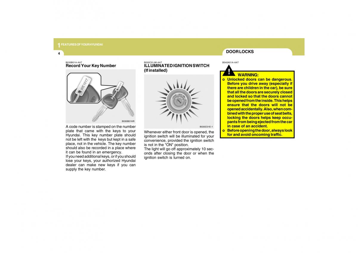 Hyundai Tucson I 1 owners manual / page 15