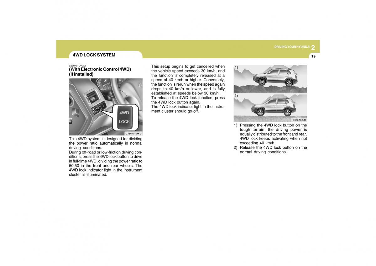 Hyundai Tucson I 1 owners manual / page 154